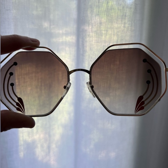 New CHLOÉ Havana 58MM Hexagon Sunglasses - Picture 9 of 10